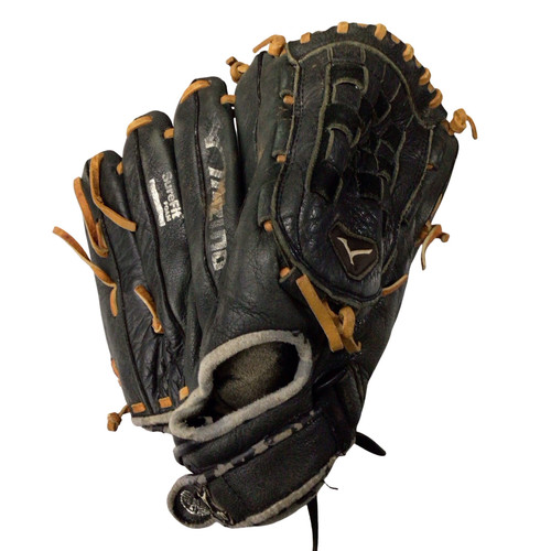 Vist Large View of Product Image Which is Used Mizuno MVP YOUTH BB/SB Glove RH Throw Black 11 1/2"