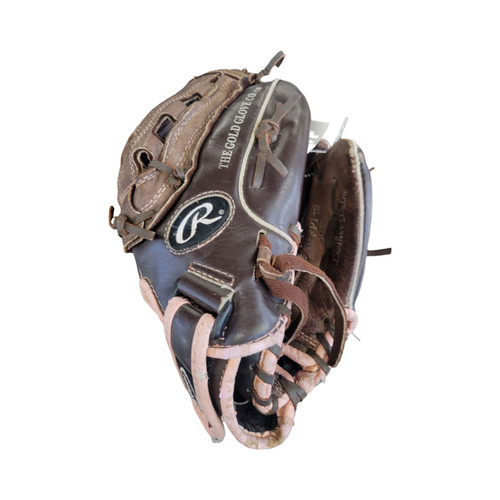 Vist Large View of Product Image Which is Used Rawlings WFP120 GLOVE BB/SB Glove RH Throw Brown 12"