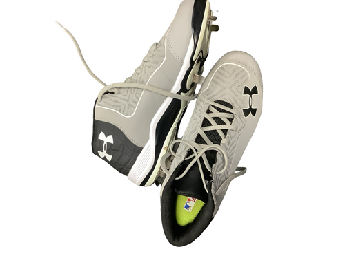 Vist Large View of Product Image Which is Used Under Armour AUTHENTIC BB/SB Cleats Grey Senior 11.5