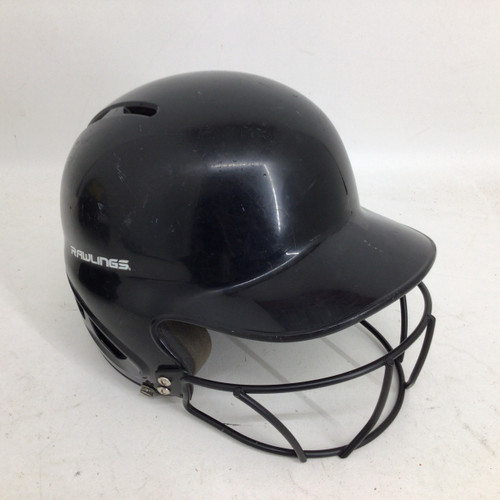 Vist Large View of Product Image Which is Used Rawlings 6 1/4-6 7/8 TBALL HELMET W MASK Batting Helmet w/Mask Black XS/S