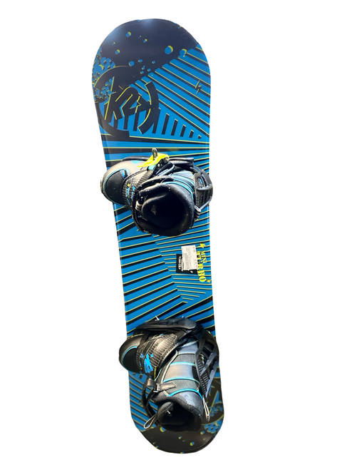 Vist Large View of Product Image Which is Used K2 SNOWBOARDING Boys Board/Binding Royal Blue 100 cm