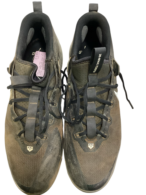 Vist Large View of Product Image Which is Used Nike TROUT AIR ZOOM BB/SB Cleats Black Senior 12