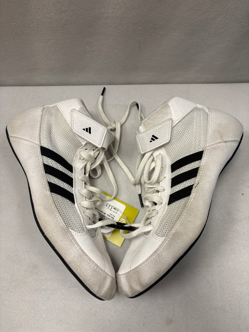 Vist Large View of Product Image Which is Used Adidas Wrestling Shoes White Senior 8.5