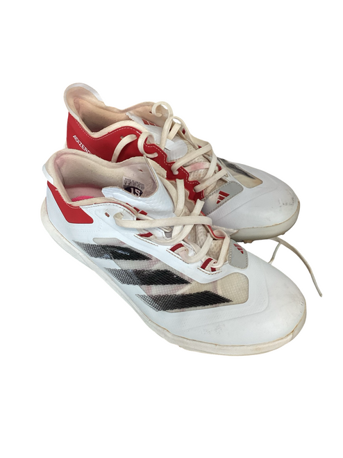 Vist Large View of Product Image Which is Used Adidas IMPACT SZ 9 BB/SB Cleats White Senior 9