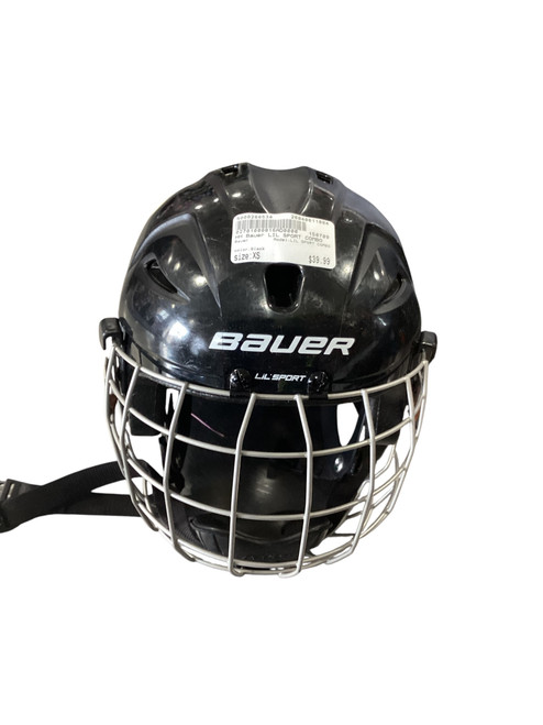 Vist Large View of Product Image Which is Used Bauer LIL SPORT COMBO Helmet Cage Combo Black XS