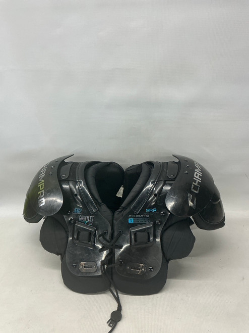 Vist Large View of Product Image Which is Used Champro GAUNTLET VER 1 FB Shoulder Pads Black SM