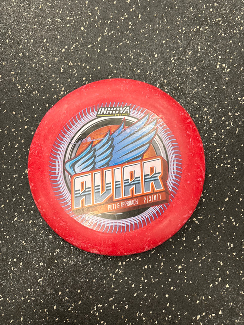 Vist Large View of Product Image Which is Used Innova AVIAR Disc Golf Putter Red 170g