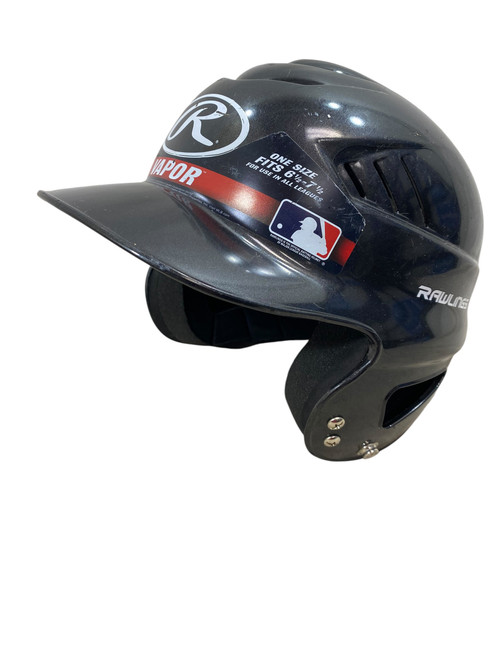 Vist Large View of Product Image Which is Used Rawlings VAPOR Batting Helmet No Mask Black S/M