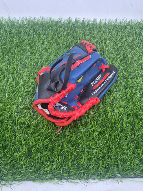 Vist Large View of Product Image Which is Used Rawlings PL85BY BB/SB Glove T-ball Navy Blue 8"