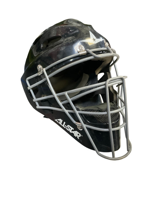 Vist Large View of Product Image Which is Used All-Star MVP2310-2 Catchers Helmet w/Mask Black One Size