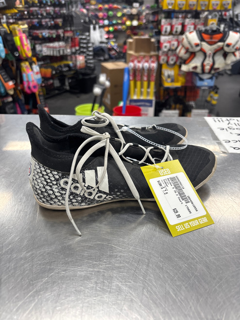 Vist Large View of Product Image Which is Used Adidas Soccer Indoor Shoes Black Senior 7.5