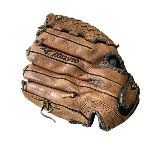 Vist Large View of Product Image Which is Used Mizuno POWER CLOSE BB/SB Glove RH Throw Brown 12"