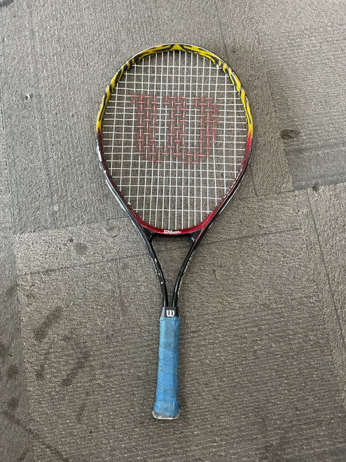 Vist Large View of Product Image Which is Used Wilson PHOTON Junior Tennis Racquet Red 25"