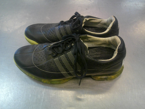 Vist Large View of Product Image Which is Used Adidas Mens Golf Shoes Black Senior 9