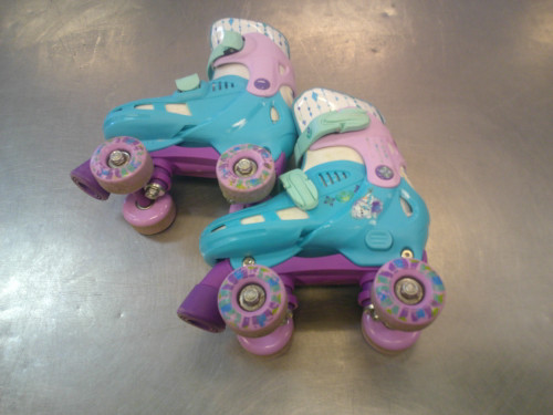 Vist Large View of Product Image Which is Used Disney FROZEN Child Roller Quad Skates Carolina Blue Adjustable