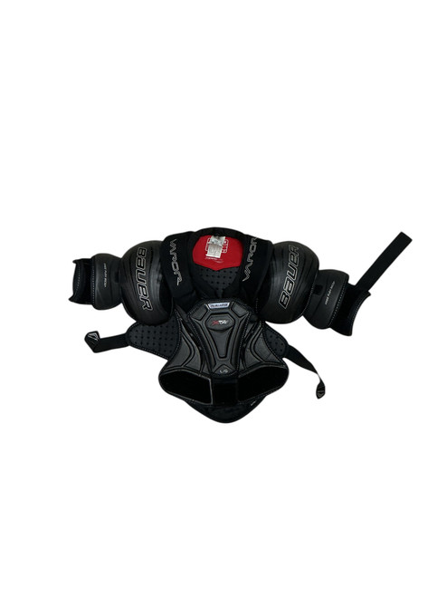 Vist Large View of Product Image Which is Used Bauer X900 LITE JR SHOULDER Junior Shoulder Pads LG