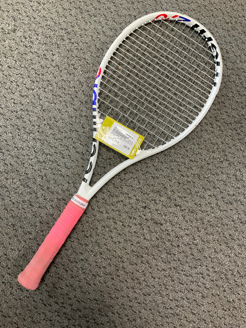 Vist Large View of Product Image Which is Used Tecnifibre TECNIFIBRE RSX SECTION 270 Adult Tennis Racquet White 4 1/4"