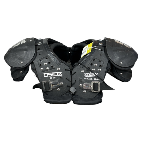 Vist Large View of Product Image Which is Used Schutt DS FLEX 11-12 Youth Football Shoulder Pads Black XS