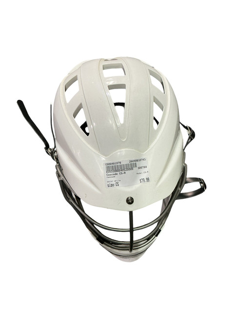 Vist Large View of Product Image Which is Used Cascade CS-R Lacrosse Helmet White One Size