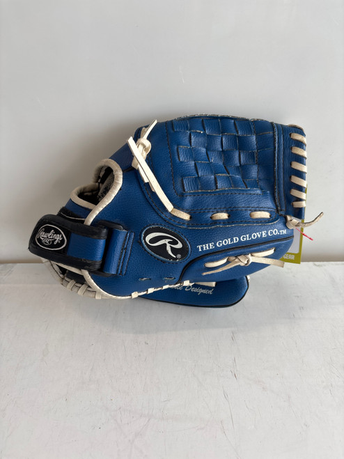 Vist Large View of Product Image Which is Used Rawlings PL11 BALL GLOVE BB/SB Glove RH Throw Royal Blue 11"