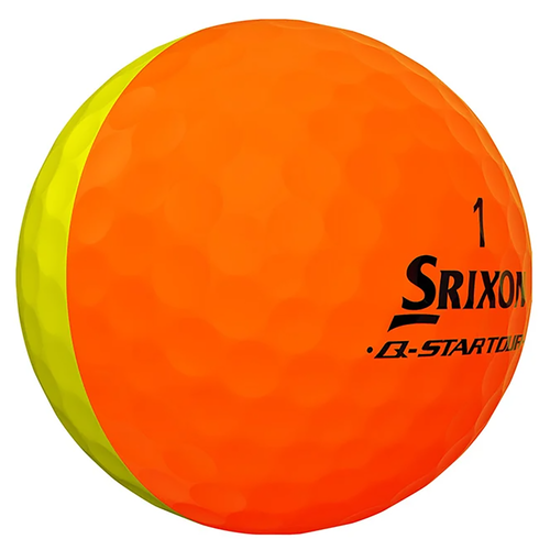 Vist Large View of Product Image Which is New Srixon Q-Star Tour Divide Golf Balls Brite Orange/Yellow- Dozen