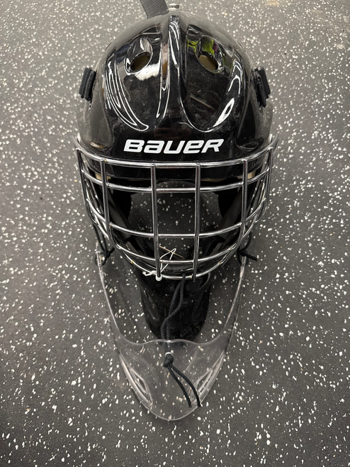 Vist Large View of Product Image Which is Used Bauer Senior Goalie Helmet/Mask Black One Size