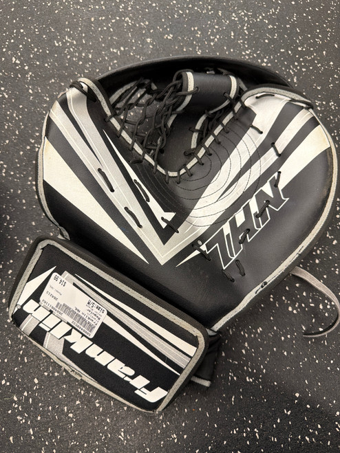 Vist Large View of Product Image Which is Used Franklin NHL Street Goalie Catcher Jr Black S/M