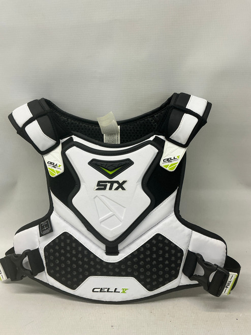 Vist Large View of Product Image Which is Used STX CELL V SHOULDER PAD LINERS Lacrosse Shoulder Pads White LG