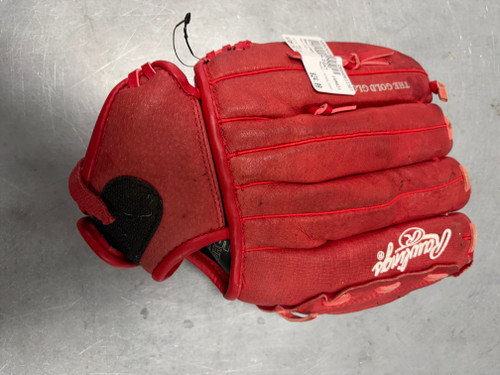 Vist Large View of Product Image Which is Used Rawlings HIGHLIGHT BB/SB Glove RH Throw Red 12"