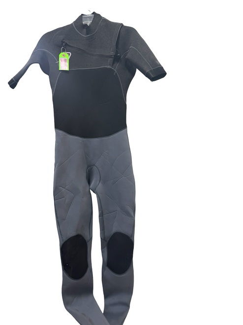 Vist Large View of Product Image Which is Used VISSLA 7 SEAS 50/50 2mm Mens Chest Zip Full Suit / Wetsuit w/ Short Sleeves Black MD