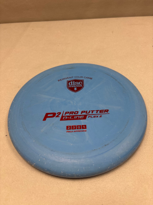 Vist Large View of Product Image Which is Used Discmania D-LINE P2 FLEX 2 Disc Golf Putter Royal Blue