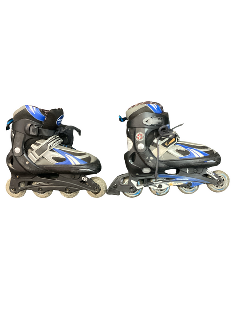 Vist Large View of Product Image Which is Used Schwinn ABEC 5 Junior Roller Quad Skates Navy Blue Junior 05