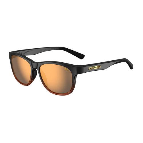 Vist Large View of Product Image Which is New Tifosi Swank Biking Glasses- Brown Fade Frame/Brown Tint Lens