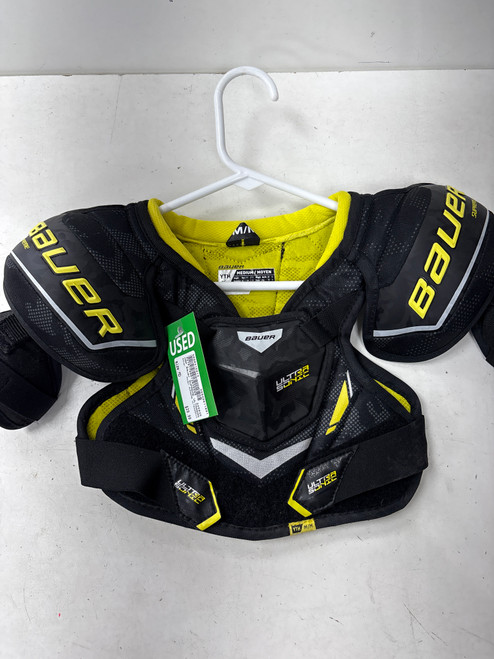 Vist Large View of Product Image Which is Used Bauer SUPREME ULTRASONIC Youth Shoulder Pads MD