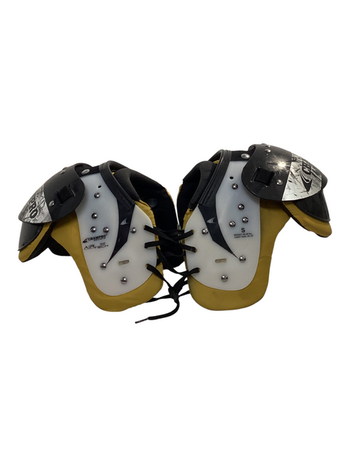 Vist Large View of Product Image Which is Used Champro AIR TECH FB Shoulder Pads White SM