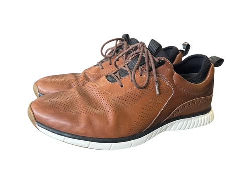 Vist Large View of Product Image Which is Lightly Used Johnston & Murphy XC4 H1 LUXE HYBRID Mens Golf Shoes Brown Senior 8