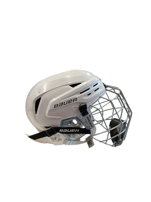 Vist Large View of Product Image Which is Used Bauer REAKT 85 COMBO SM WHITE Helmet Cage Combo White SM