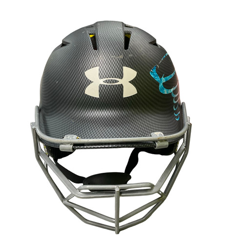Vist Large View of Product Image Which is Used Under Armour CHARGED Batting Helmet w/Mask Grey XS