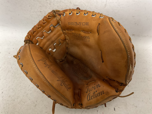 Vist Large View of Product Image Which is Used Wilson THE A2400 Baseball Catchers RH Throw Orange 33 1/2"