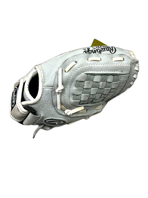 Vist Large View of Product Image Which is Used Rawlings HIGHLIGHT BB/SB Glove RH Throw White 10 1/2"