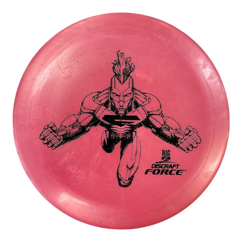 Vist Large View of Product Image Which is Used Discraft TITANIUM FORCE Disc Golf Driver Pink 173g