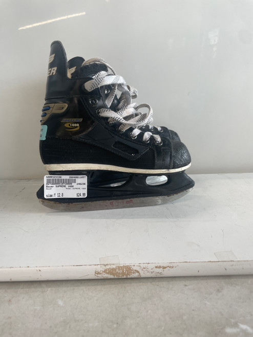 Vist Large View of Product Image Which is Used Bauer SUPREME 1000 Youth Hockey Skate Youth 12.0