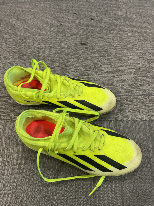 Vist Large View of Product Image Which is Used Adidas Soccer Cleats Neon Green Junior 03.5