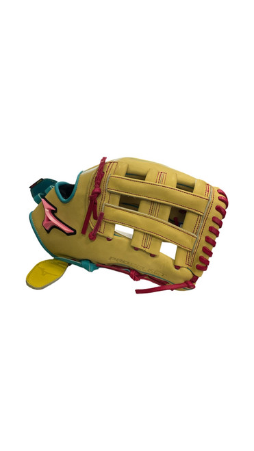 Vist Large View of Product Image Which is Mizuno, PRO, SELECT, RH, Throw, Fastpitch, Gloves, Tan, 12"