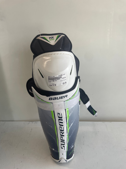 Vist Large View of Product Image Which is Used Bauer ONE 80 Intermediate Shin Guards Grey 13"