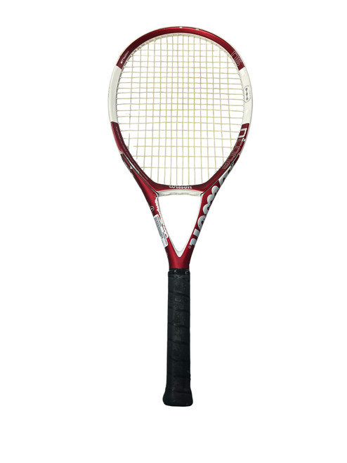 Vist Large View of Product Image Which is Used Wilson NCODE N5 Adult Tennis Racquet Red 4 3/8"