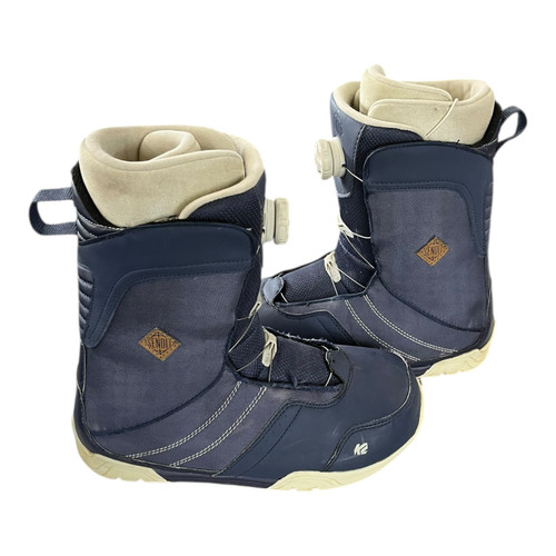 Vist Large View of Product Image Which is Used K2 SENDIT Mens Snowboard Boots Navy Blue Senior 8.5