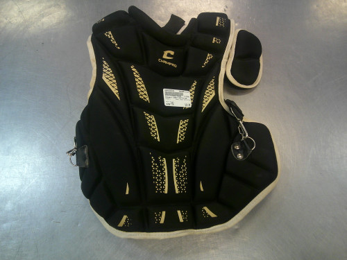 Vist Large View of Product Image Which is Used Champro CHEST PROTECTOR Catchers Chest Protector Black Youth