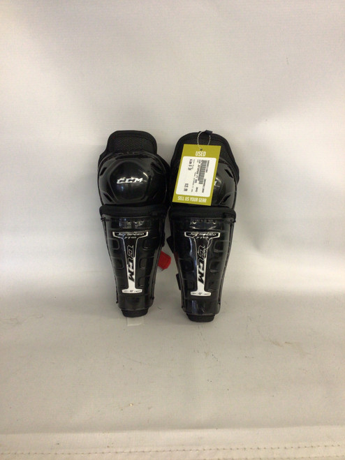 Vist Large View of Product Image Which is Used CCM JETSPEED FT 455 Youth Shin Guards Black 8"