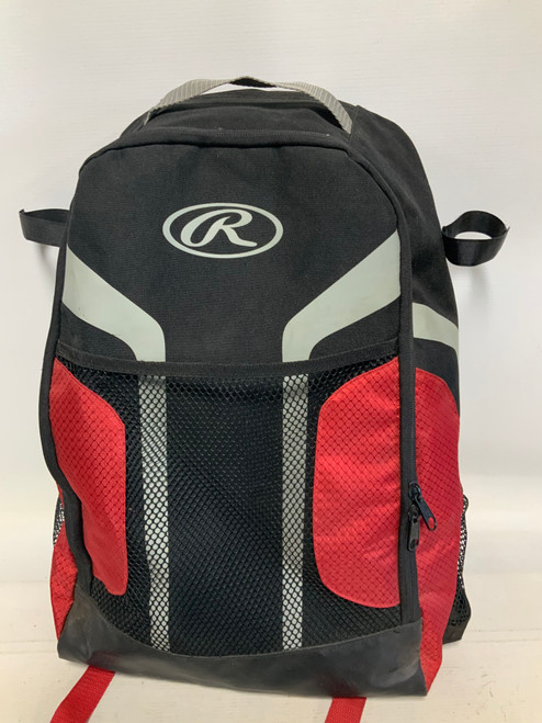 Vist Large View of Product Image Which is Used Rawlings BACKPACK BB/SB Player Backpack Wine And Black
